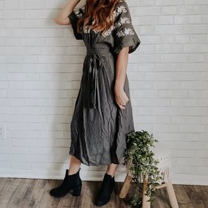 Floral Embroidery Dress